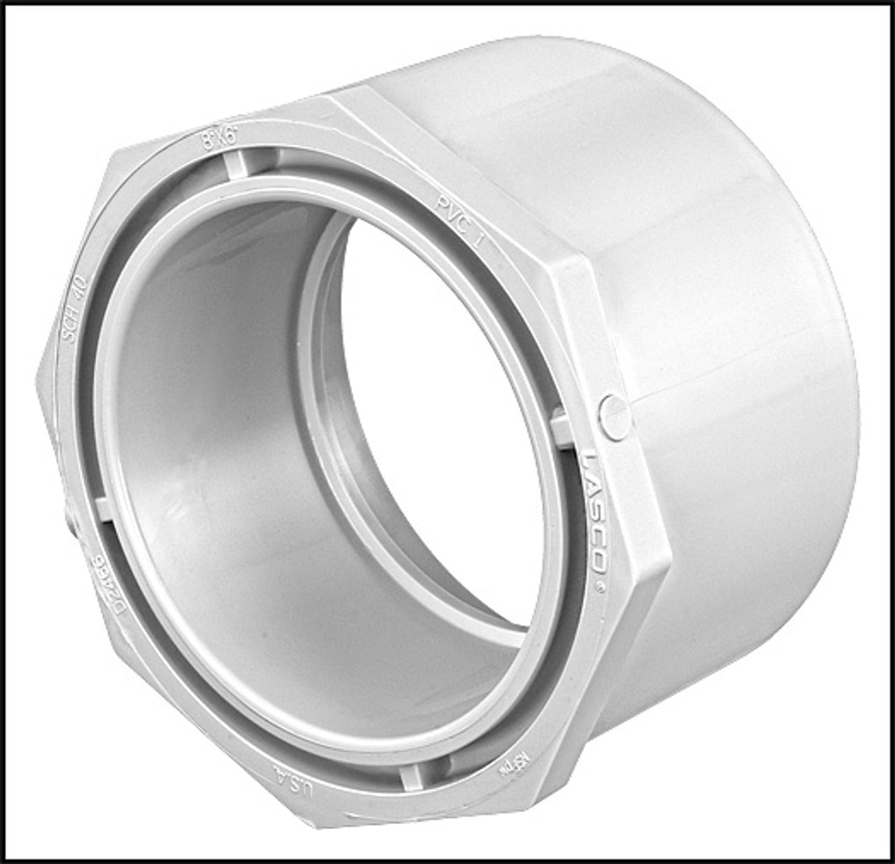 8" X 6" PVC SXS BUSHING SCD 40