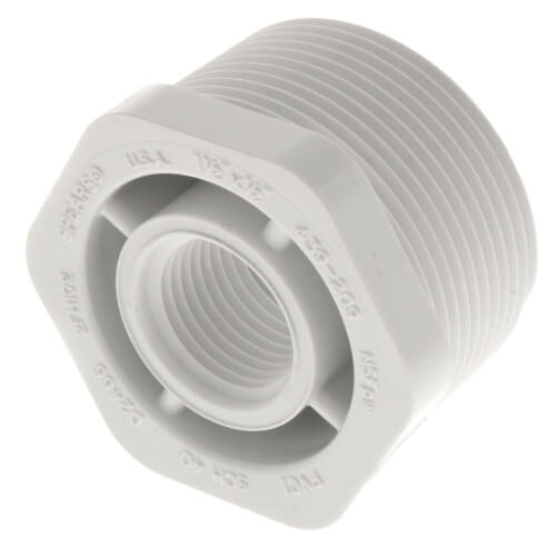 1.5" X 1/2" PVC TXT BUSHING SCD 40