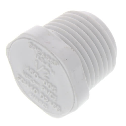 1/2" PVC THREADED PLUG SCD 40