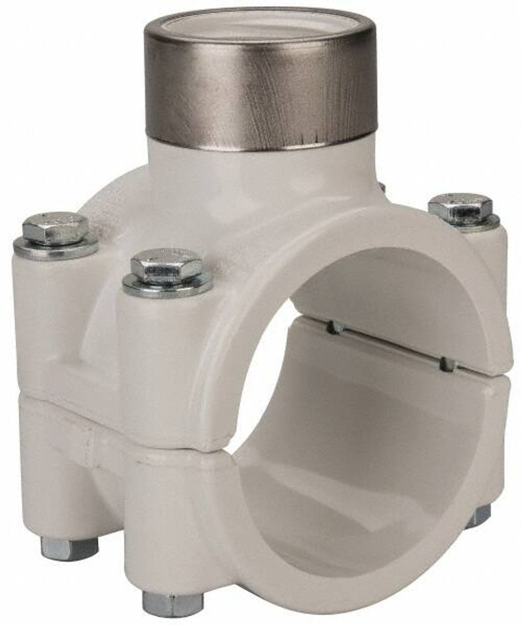 2" X 1" SCD40 PVC CLAMP ON SADDLE X NPT, EPDM