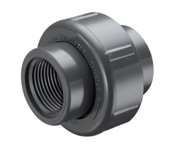 3/4" PVC TXT UNION SCD 80