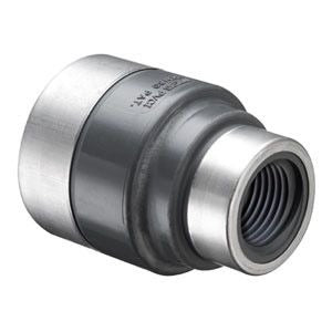 1" X 3/4" PVC TXT COUPLING SCD 80 STEEL REINFORCED
