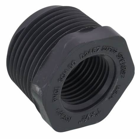 1" X 1/2" PVC TXT BUSHING SCD 80