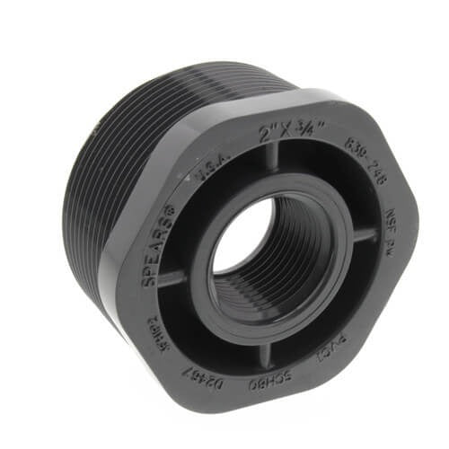 2" X 3/4" PVC TXT BUSHING SCD 80