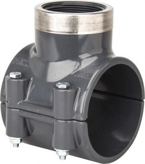 3" X 2" SCD80 PVC CLAMP ON SADDLE X NPT, EPDM