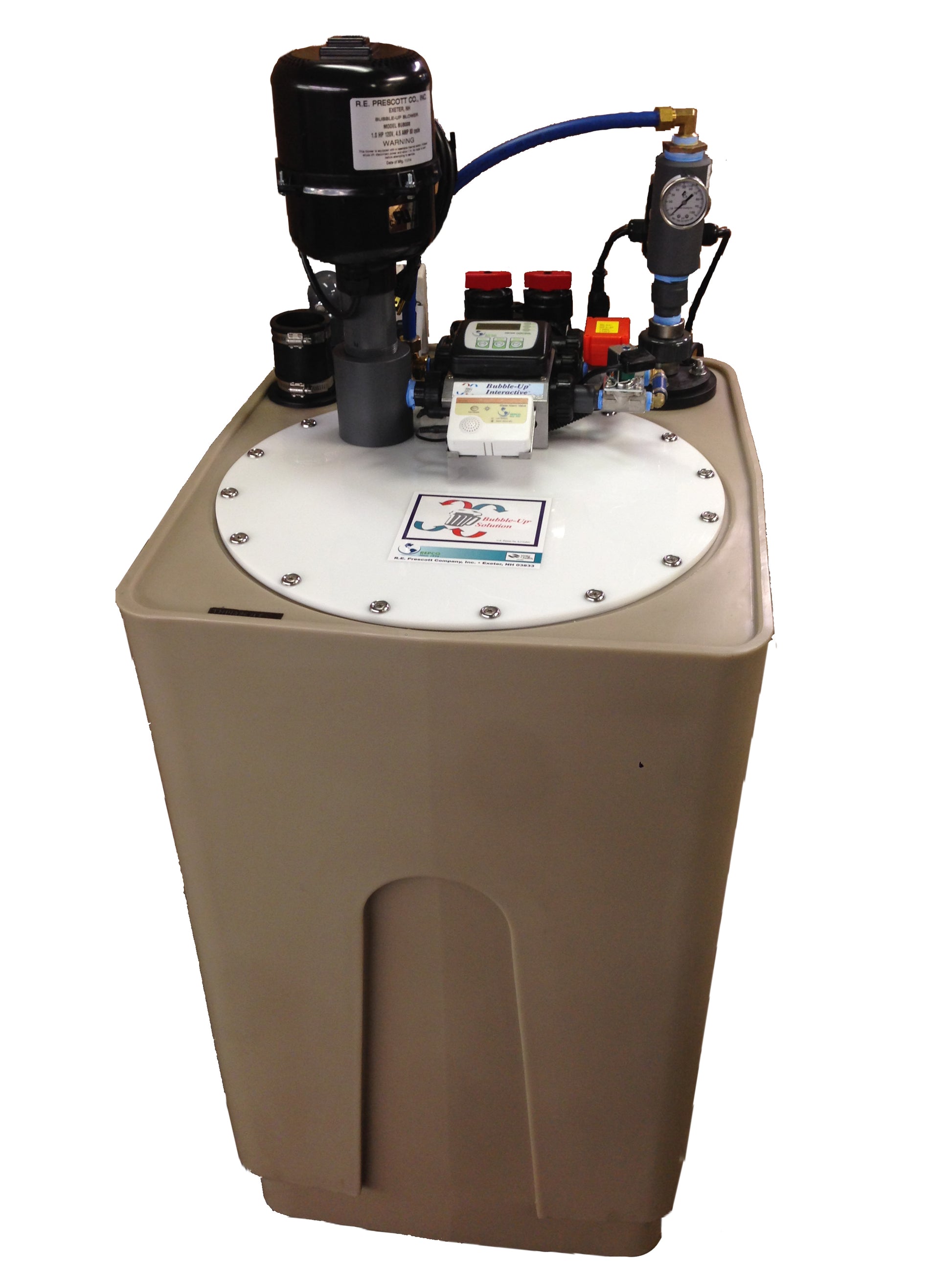 BUBBLE-UP INTERACTIVE RADON REMOVAL UNIT