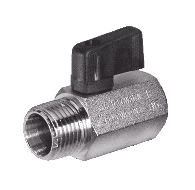 1/8" MXF PLATED BRASS MINI BALL VALVE