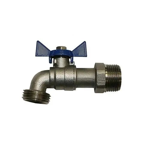 3/4" SS BOILER DRAIN VALVE W/ HOSE BIB 1/4 TURN