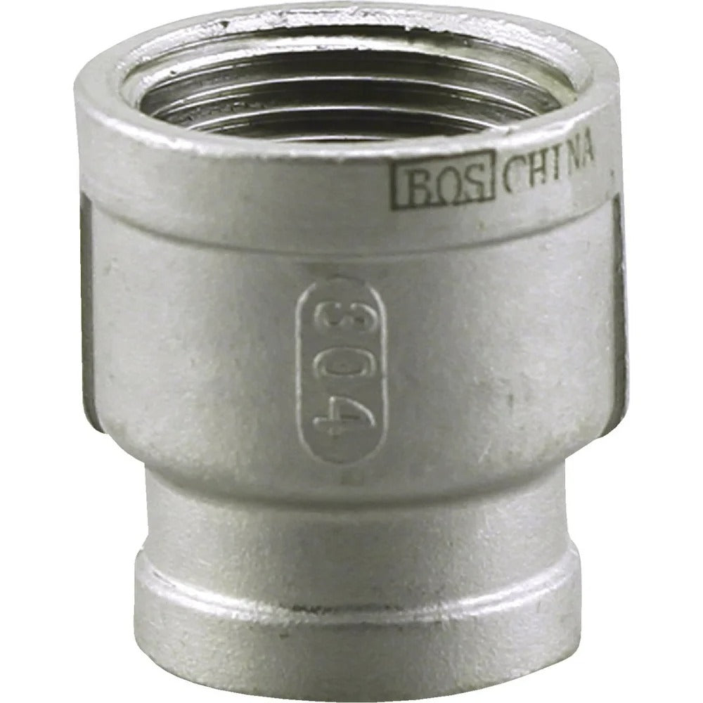 1.25" X 1" STAINLESS STEEL REDUCING COUPLING - HEAVY PATTERN