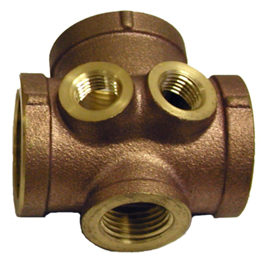 1.25" NO-LEAD BRASS COMPACT TANK CROSS