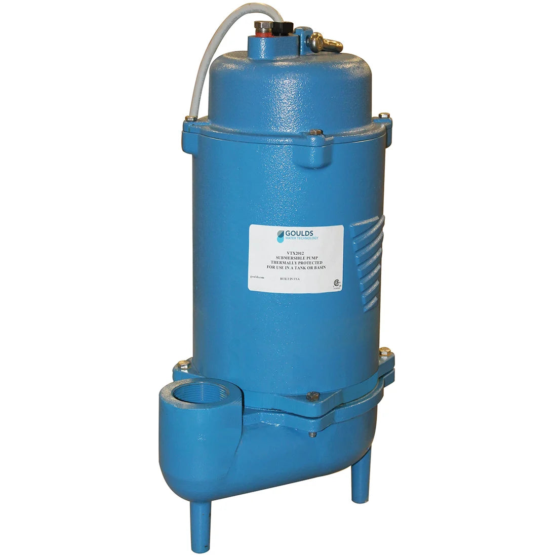 VTX0512 GOULDS 1/2 HP VORTEX SEWAGE PUMP 230V MANUAL 20' CORD