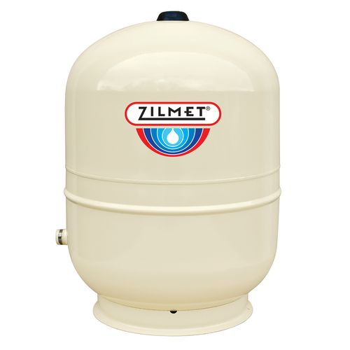 ZILMET 21.1 GALLON WELL TANK, SIDE CONNECTION, 1" SS MNPT, ALMOND
