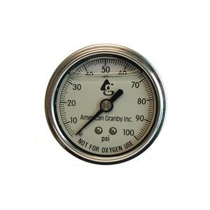 SS LIQUID GAUGE 1 / 4" BM X 2"