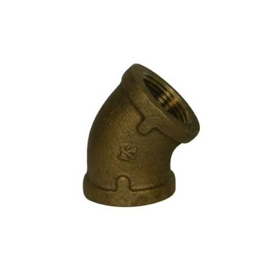 3 / 8" NO-LEAD BRASS 45 DEGREE ELBOW