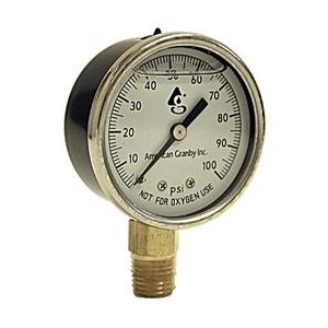 1 / 4" X 2" LIQUID FILL BACKMOUNT GAUGE