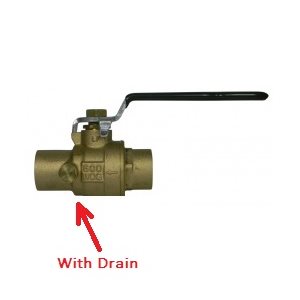 1" SWT NO-LEAD BALL VALVE w / DRAIN