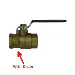 1" THD NO-LEAD BALL VALVE w / DRAIN